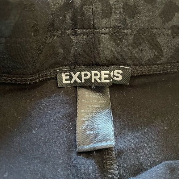Express Cheetah, print, black leggings Halloween Cat Costume easy athletic small - Picture 4 of 4